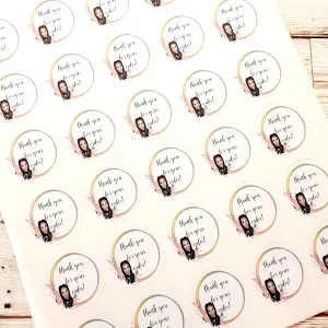 Personalised Round Stickers Name or Monogram Stickers