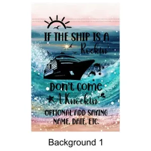 Personalized Custom If the ship is a Rockin' Don't come a Knockin Magnetic Door Sign Banner, Large Ship Door Decoration for Stateroom, Vacation, Birthday, Anniversary, Holiday, girls trip, graduation