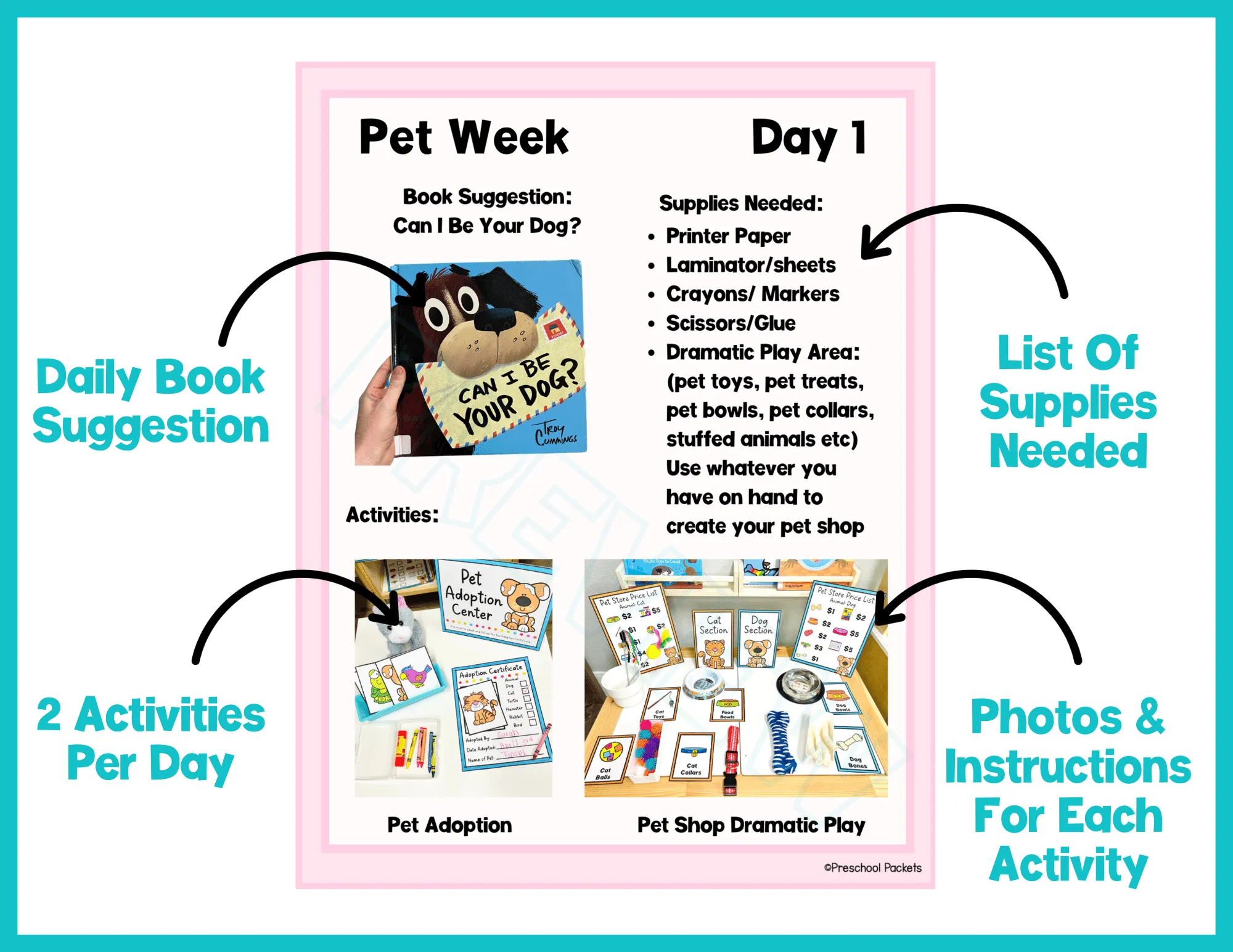 Pet Theme Activities Preschool Weekly Curriculum