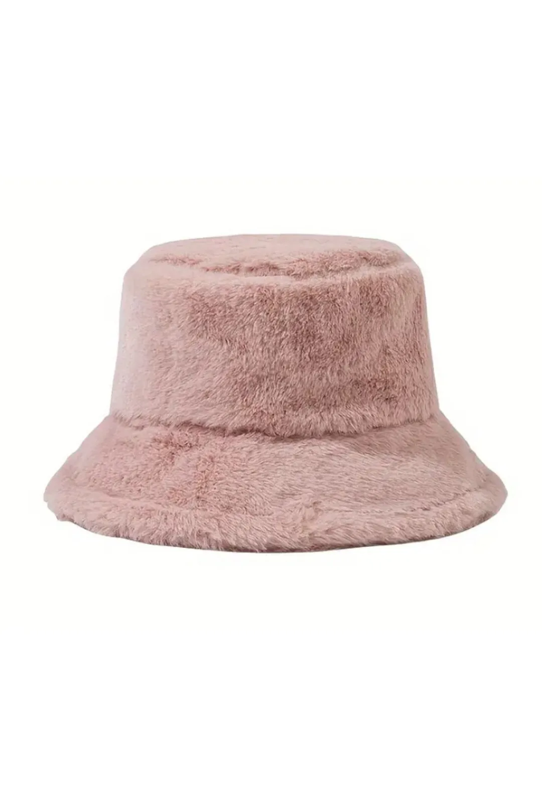 Pink Fur Bucket Hat