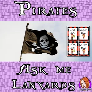 Pirate Themed ‘Ask Me’ Lanyards