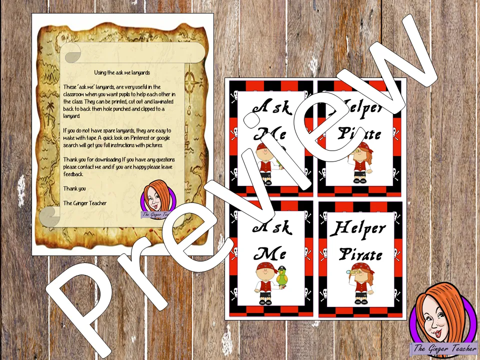 Pirate Themed ‘Ask Me’ Lanyards