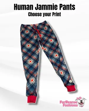 Plaid Love Unisex Human Pants