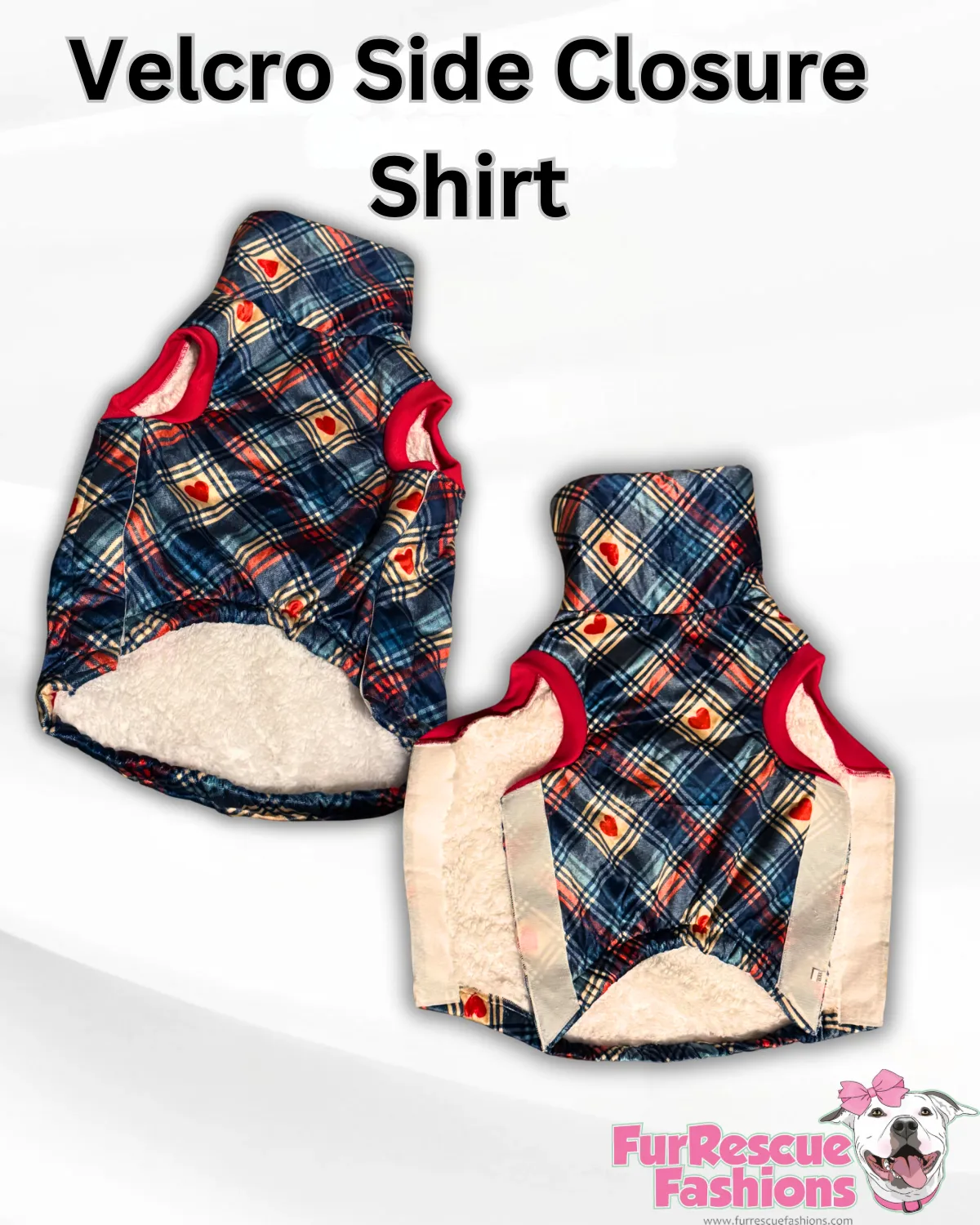 Plaid Love Velcro Side Closure Vest