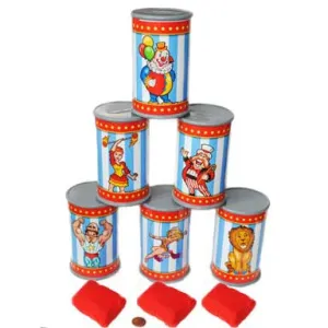 Plastic Can Knock Down Set $15.50 (6 cans & 3 bean bags)