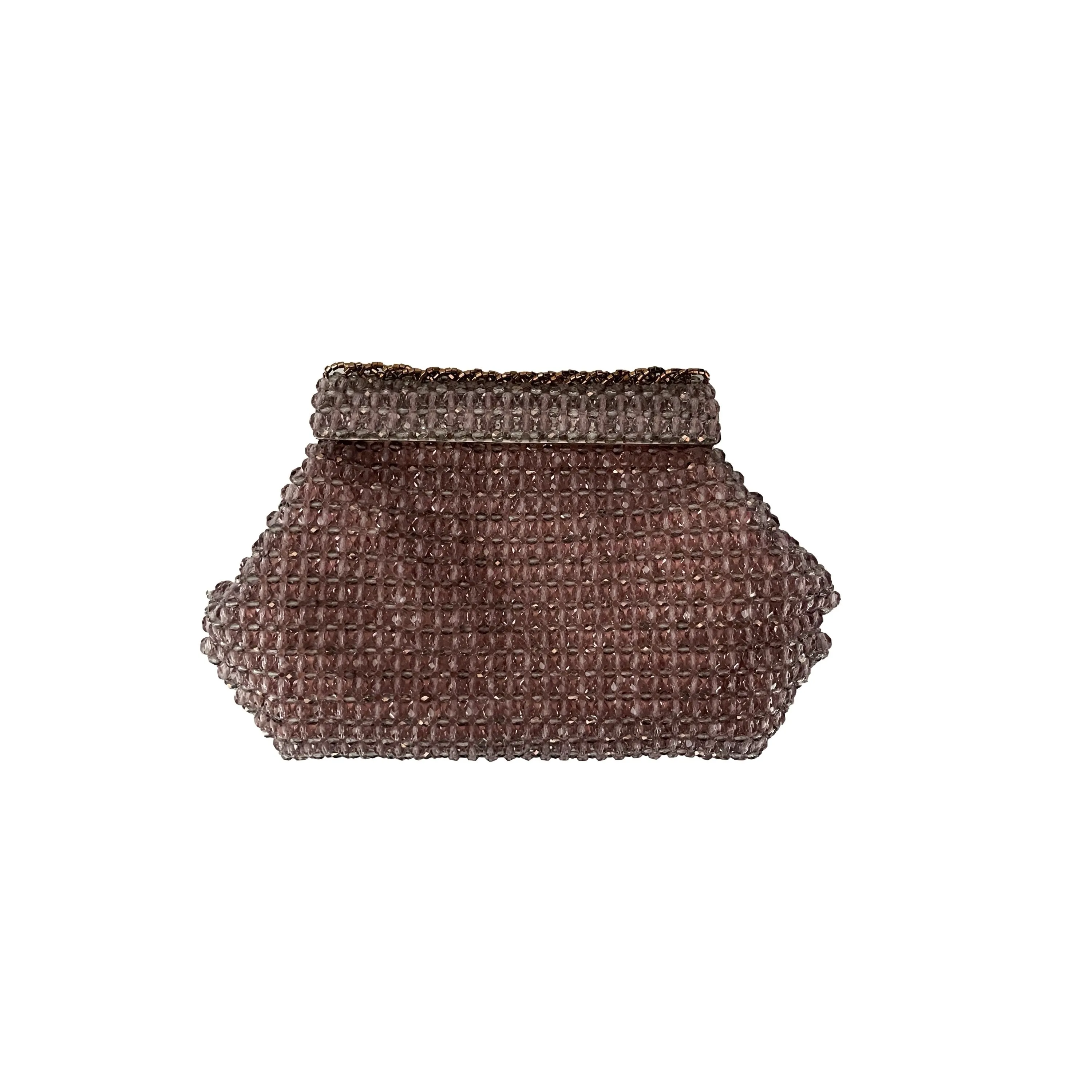 Prada Lavender Beaded Clutch