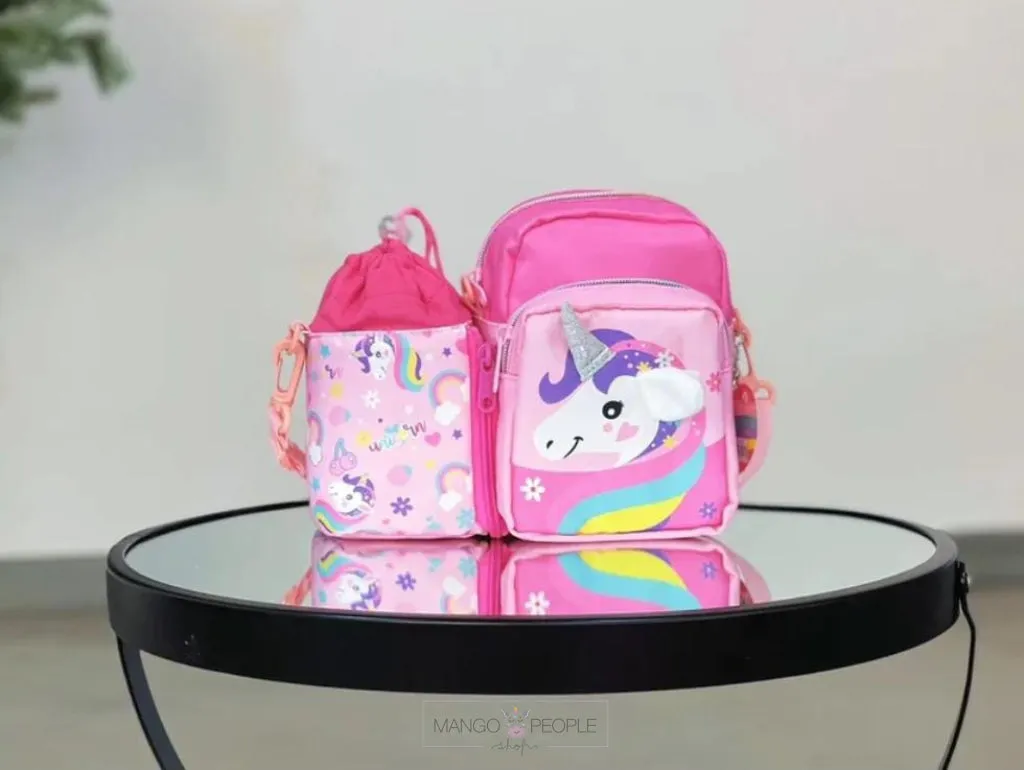 Premium Quality Kids Sling Bags with Detachable Bottle Space