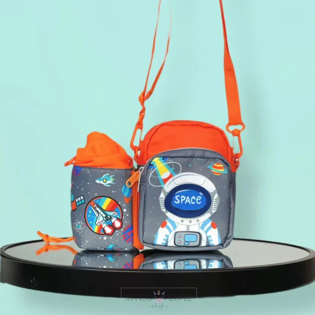Premium Quality Kids Sling Bags with Detachable Bottle Space