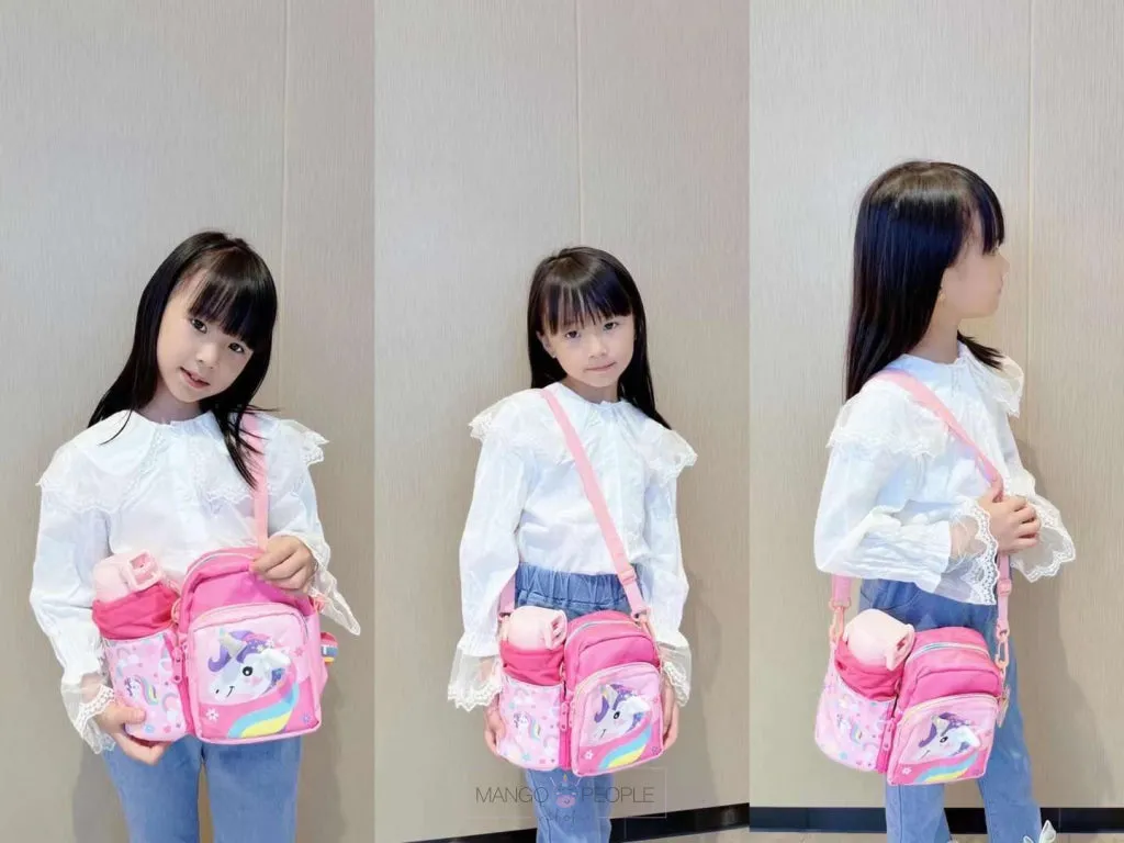 Premium Quality Kids Sling Bags with Detachable Bottle Space