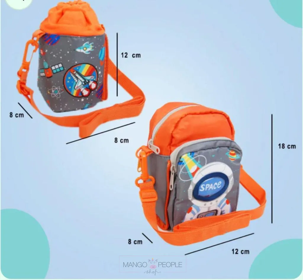 Premium Quality Kids Sling Bags with Detachable Bottle Space