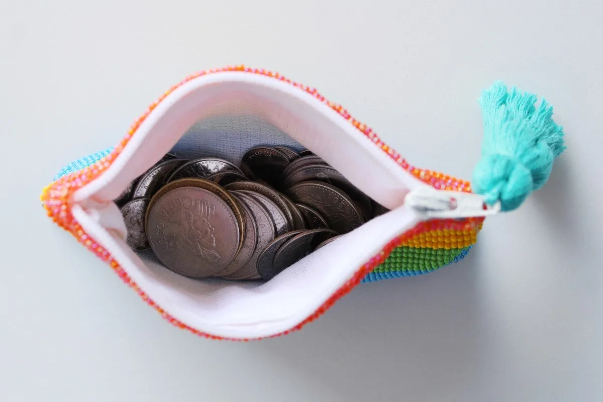 Pride Glass Bead Coin Purse