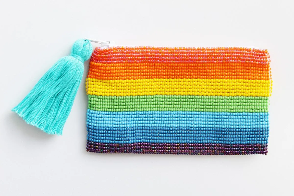 Pride Glass Bead Coin Purse