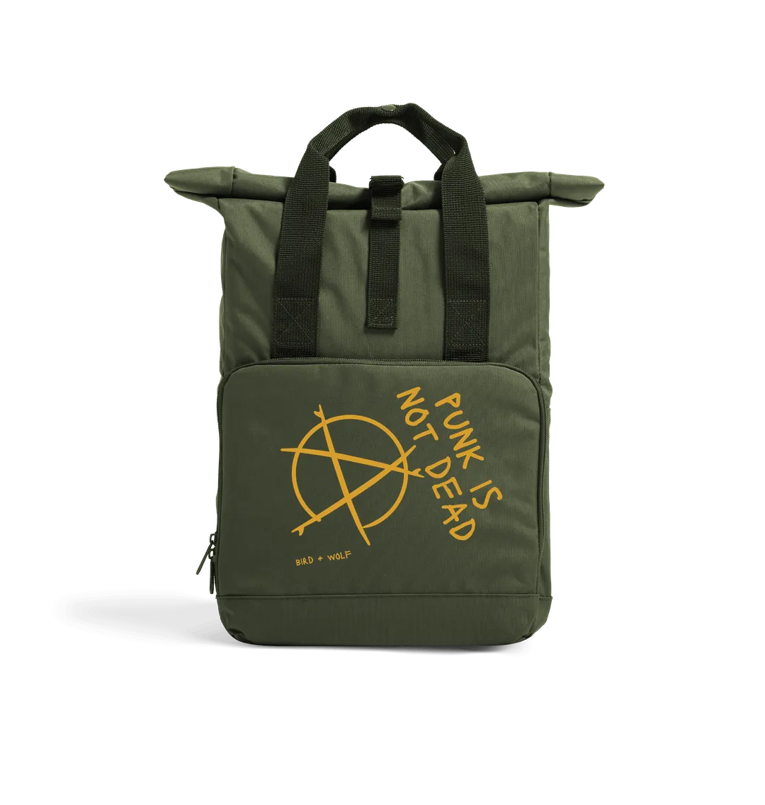 Punk Is Not Dead Roll Top Recycled Rucksack