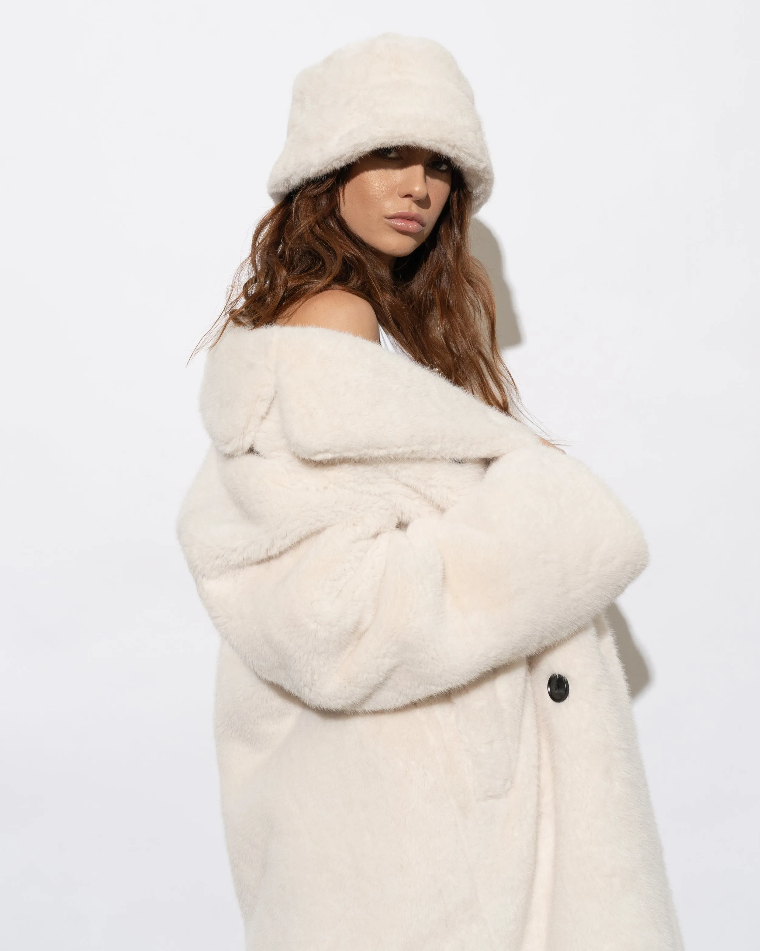 Queenie Bucket Hat in Ivory