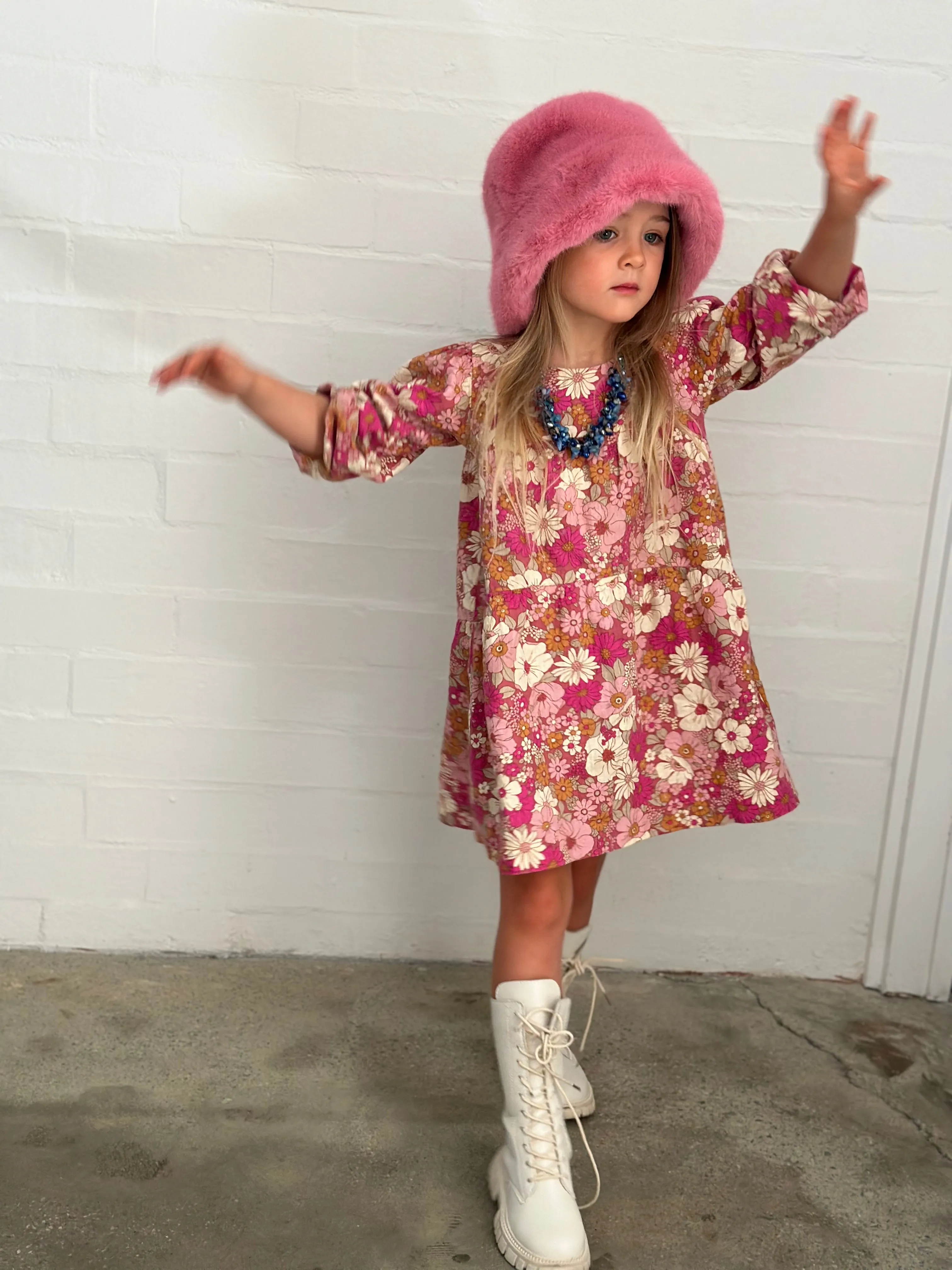 Queenie Bucket Hat in Rosé