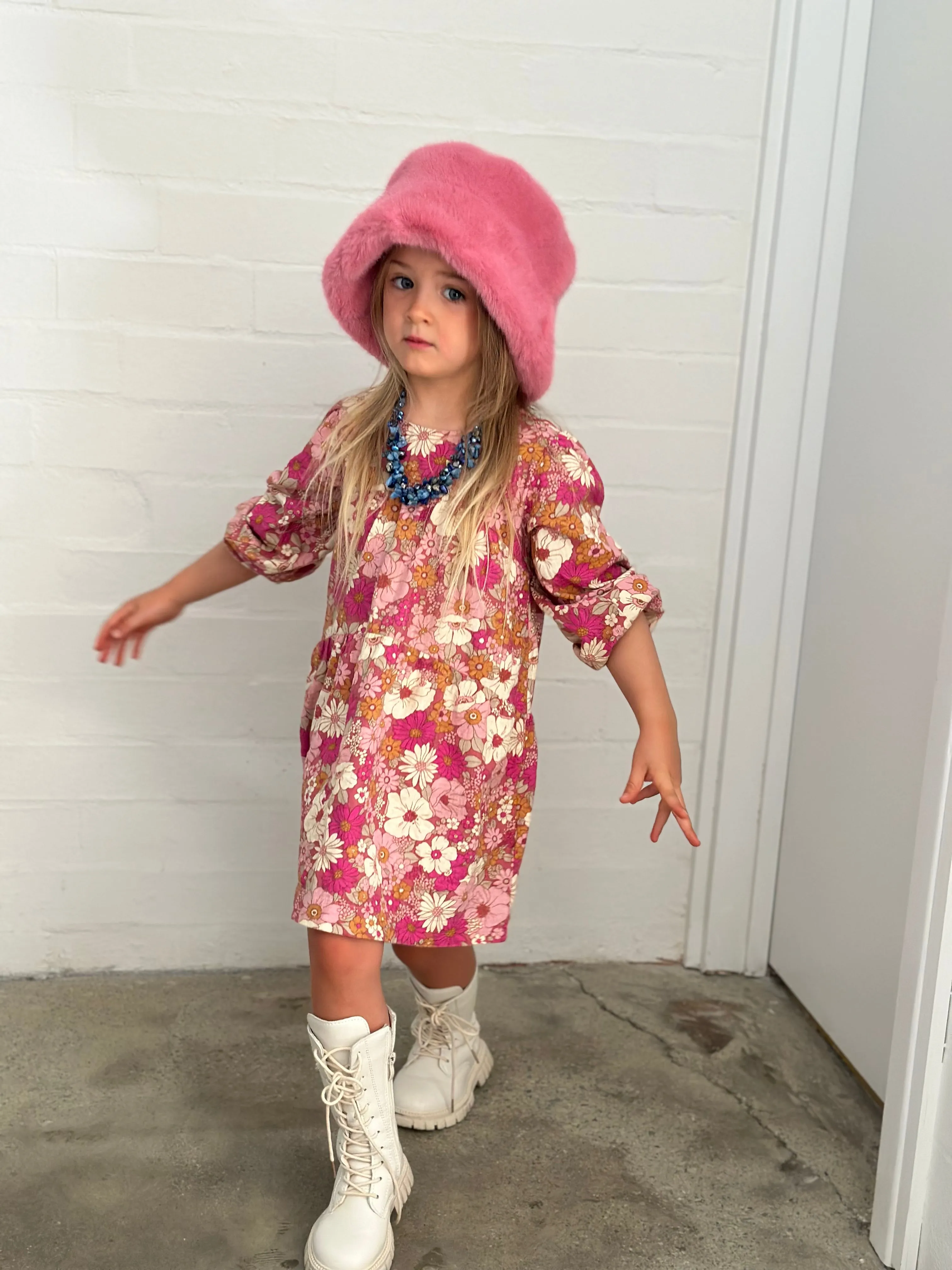 Queenie Bucket Hat in Rosé