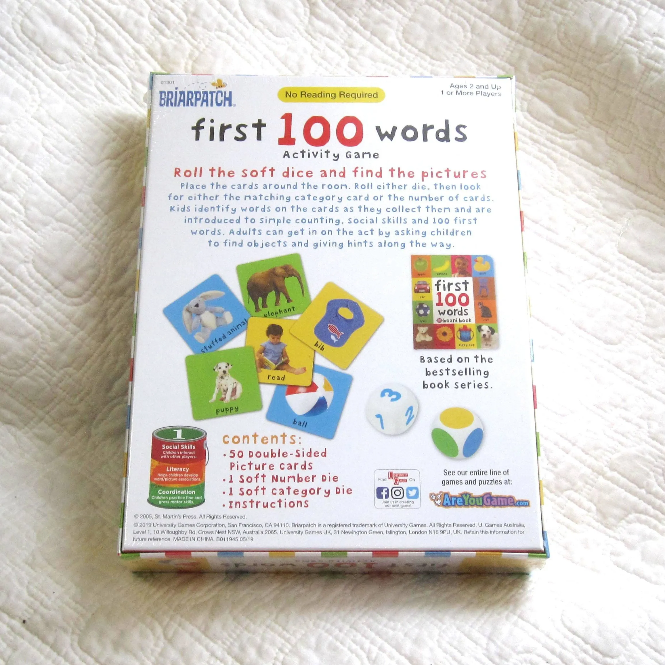 "First 100 Words" Activity Game, Ages 2 
