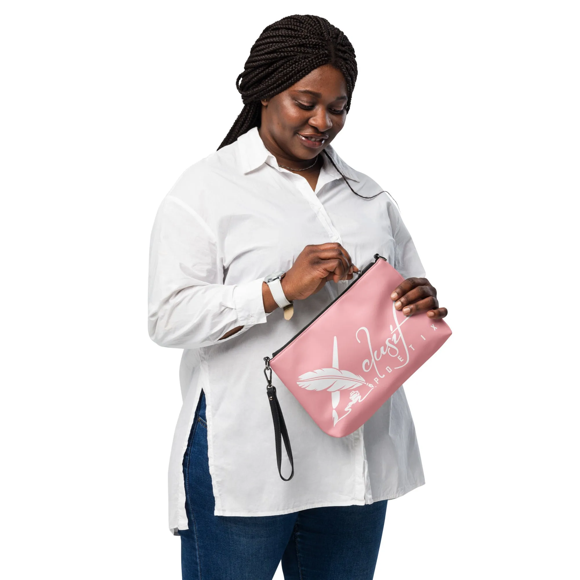 "LIVE FOR WHAT YOU LOVE" BY XCLUSIF POETIX PINK Crossbody bag