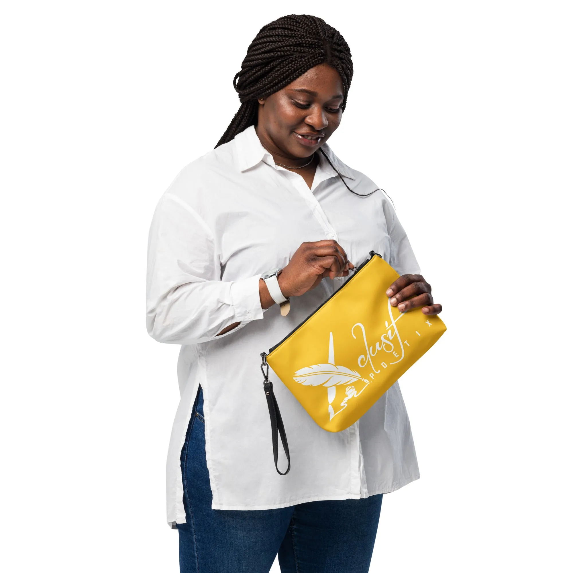 "LIVE FOR WHAT YOU LOVE" BY XCLUSIF POETIX YELLOW Crossbody bag