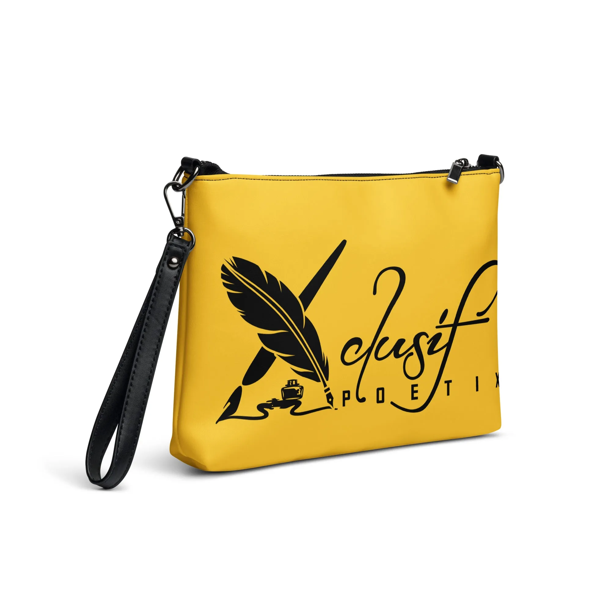 "LOVE ALWAYS WINS" BY XCLUSIF POETIX YELLOW Crossbody bag