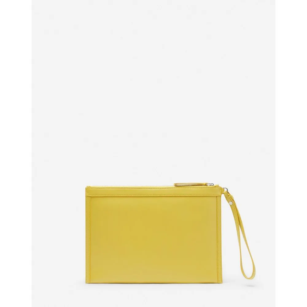 "Yellow Leather Men Wallet"
