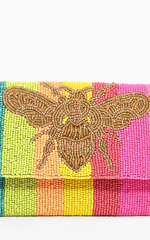 Rainbow Bee Clutch