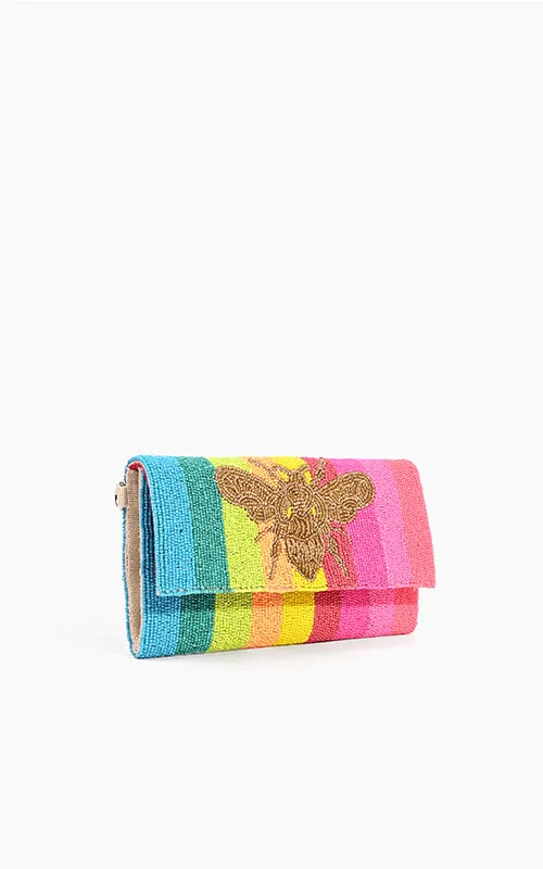 Rainbow Bee Clutch
