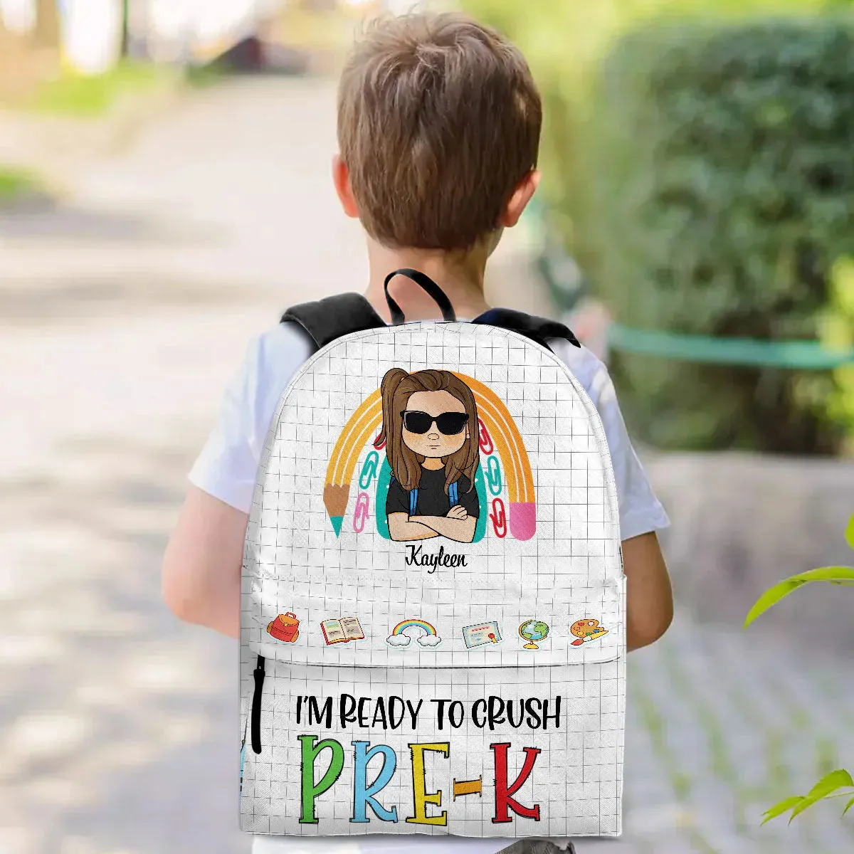 Ready To Crush School - Personalized Kid Backpack