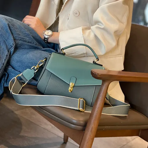 Retro Creamy-white Solid Color Women Shoulder Bag