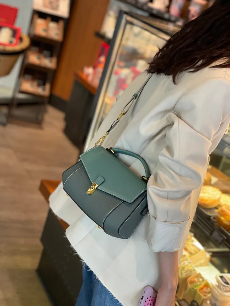 Retro Creamy-white Solid Color Women Shoulder Bag