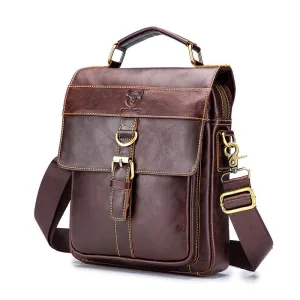 Retro Lightweight Durable Business Buckle Genuine Leather Crossbody Bags Sling Bag Handbag