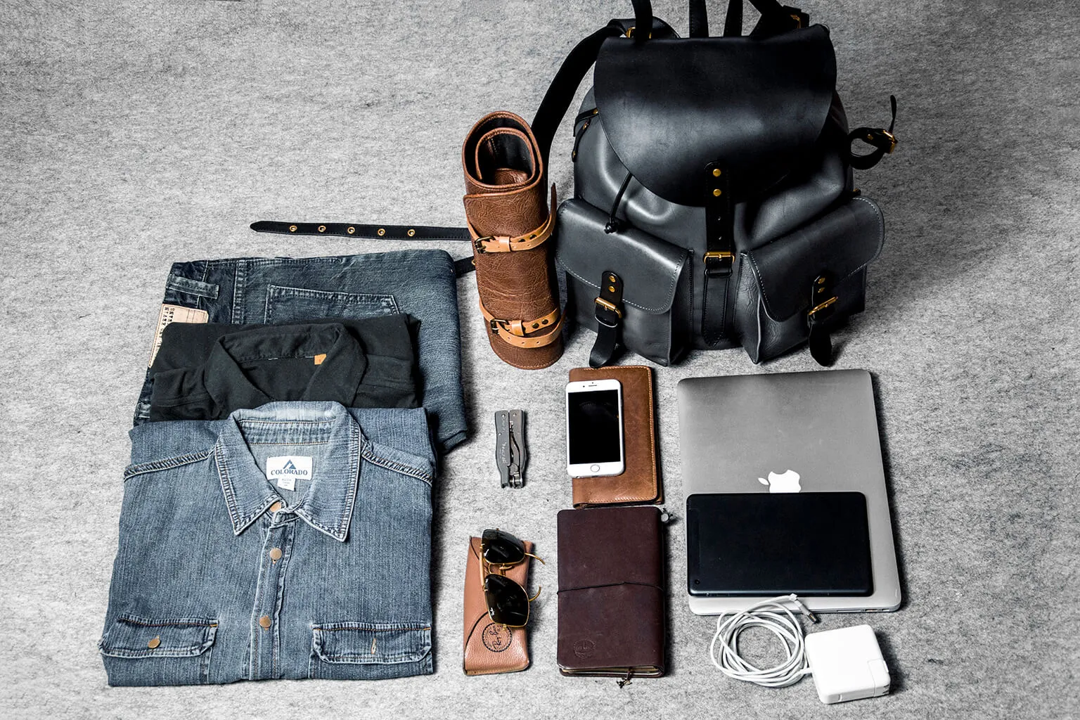 RETRO MOTORCYCLE BACKPACK - black