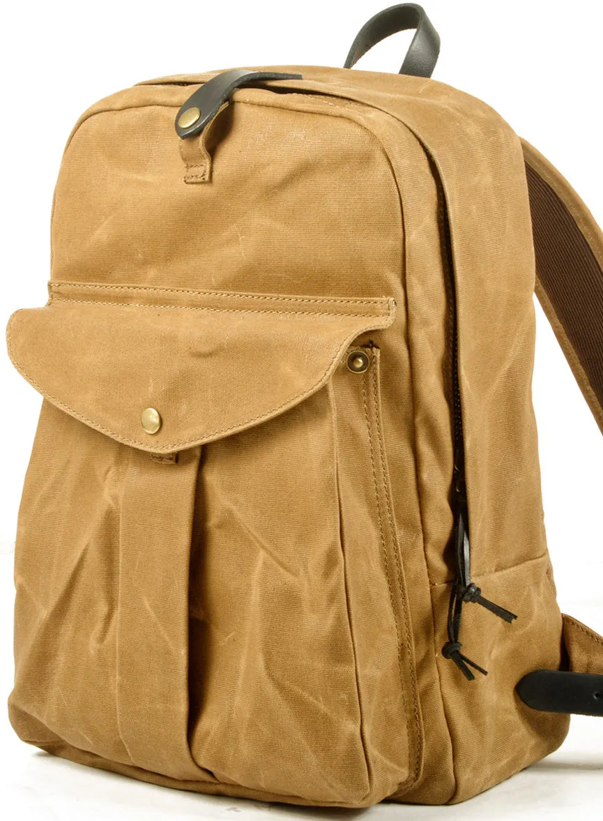 Retro Oil Wax Canvas Backpack School Bag