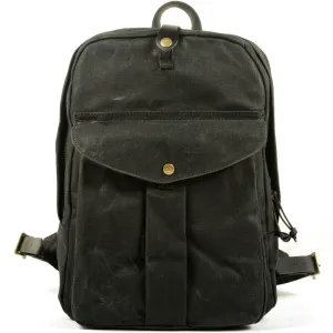 Retro Oil Wax Canvas Backpack School Bag