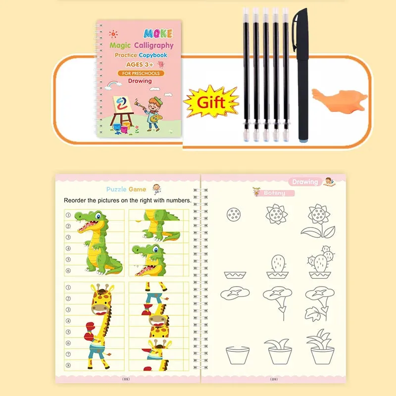 Reusable Calligraphy Book for Preschool Kids