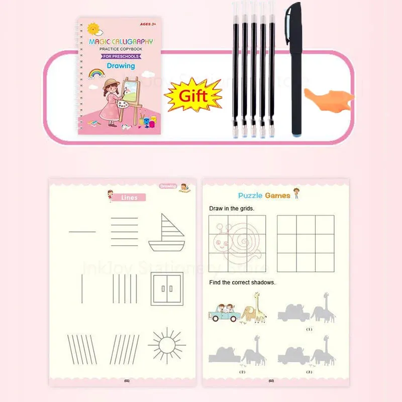 Reusable Calligraphy Book for Preschool Kids