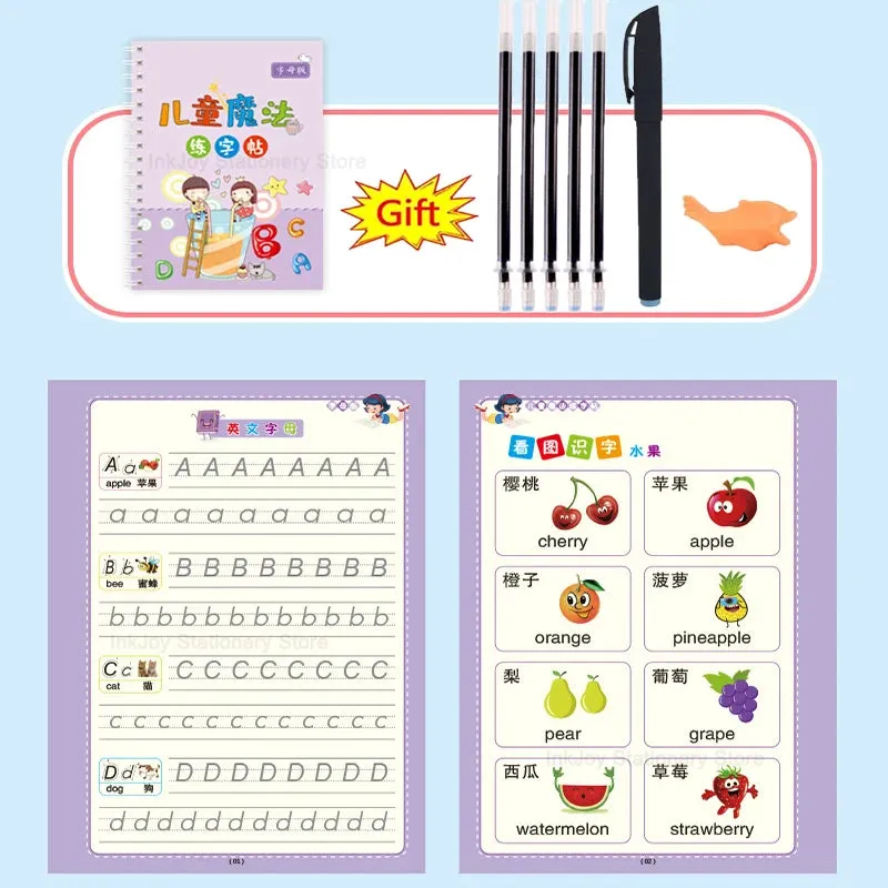 Reusable Calligraphy Book for Preschool Kids