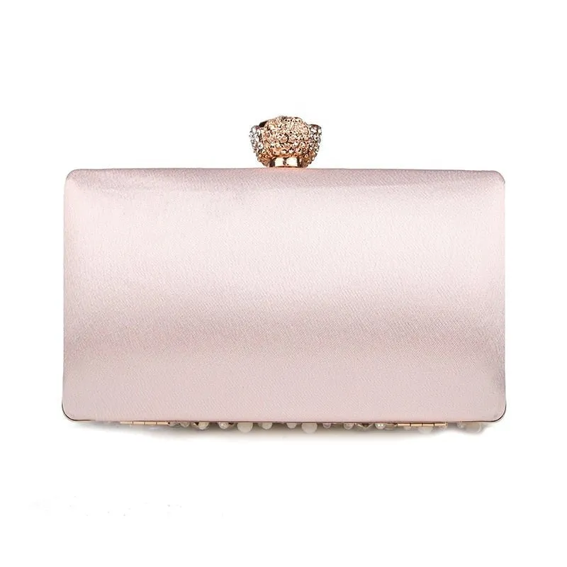 Rhinestone Evening Bags Diamond Clutches Wedding Handbags Pink