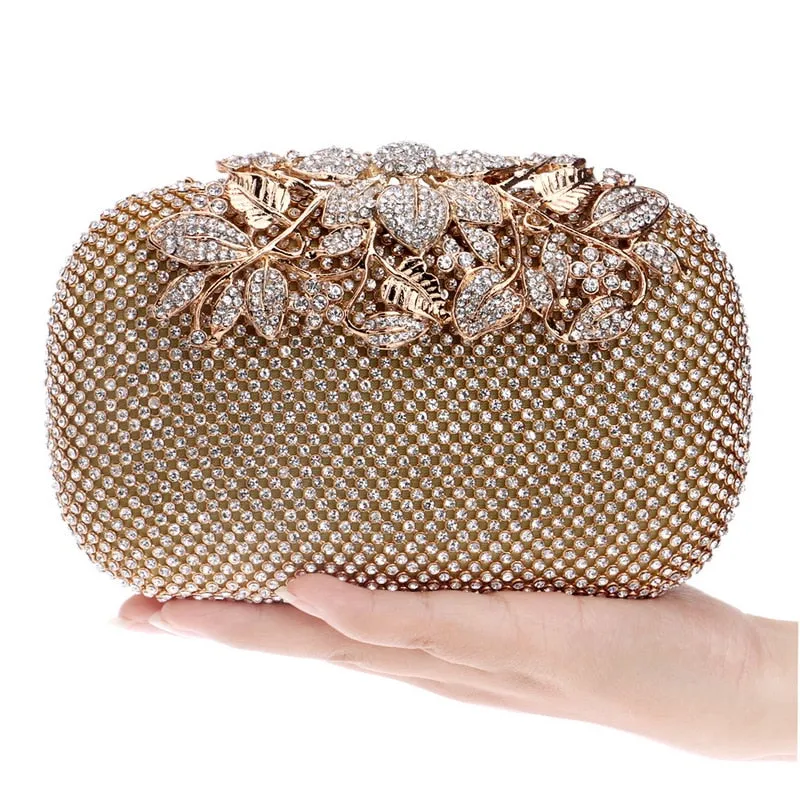 Rhinestones women evening bags crystal small day clutch with chain shoulder handbags diamonds luxury 2020 lady purse for party