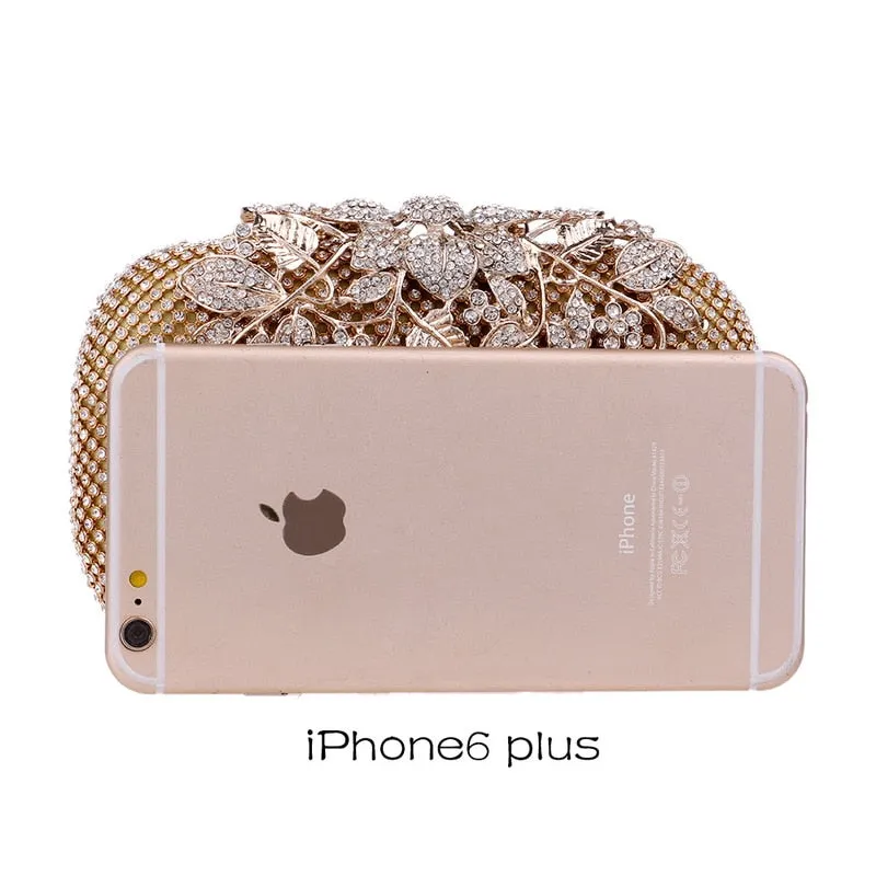 Rhinestones women evening bags crystal small day clutch with chain shoulder handbags diamonds luxury 2020 lady purse for party