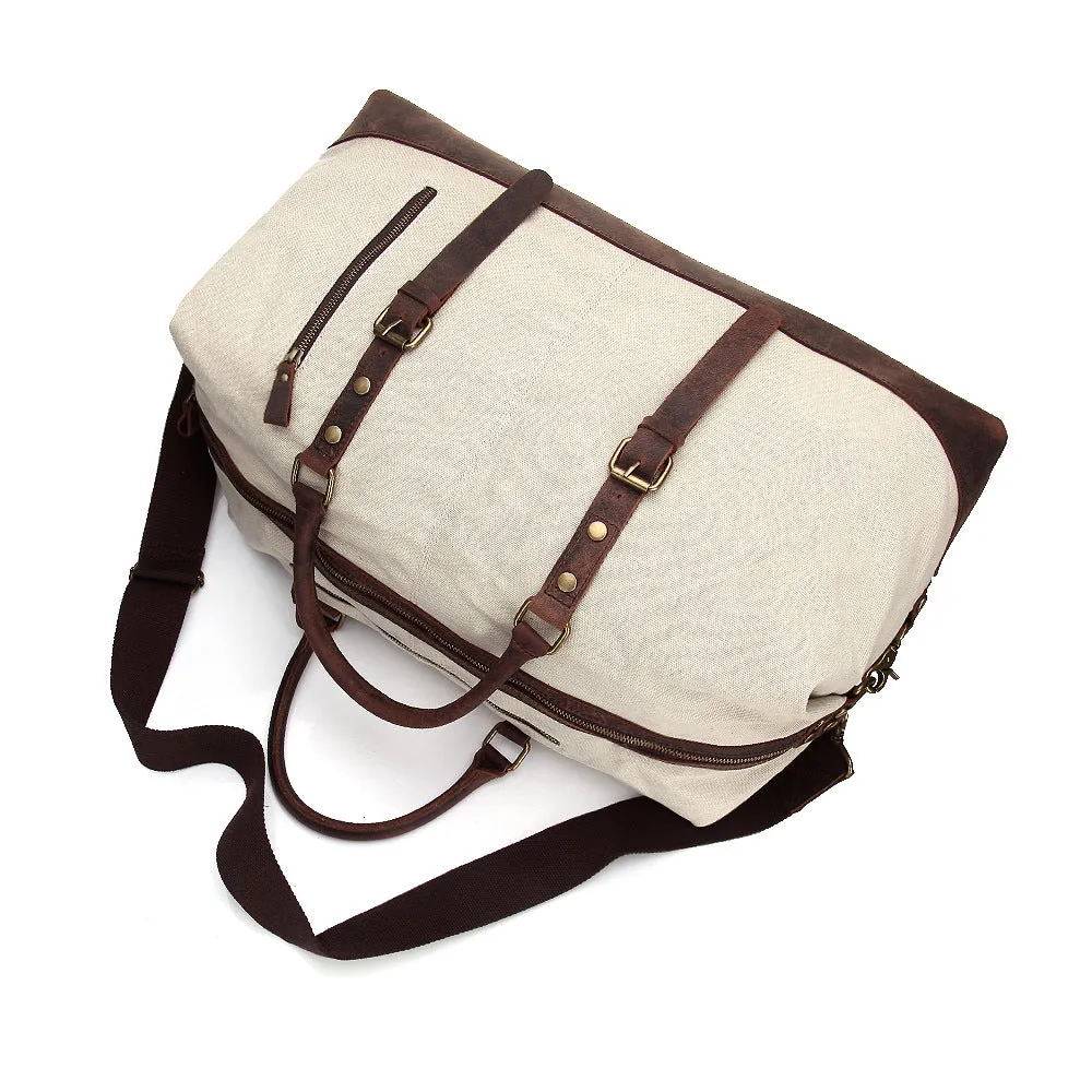 RockCow Canvas Mens Weekend Bag, Mens Duffle Bags, Gym Bag