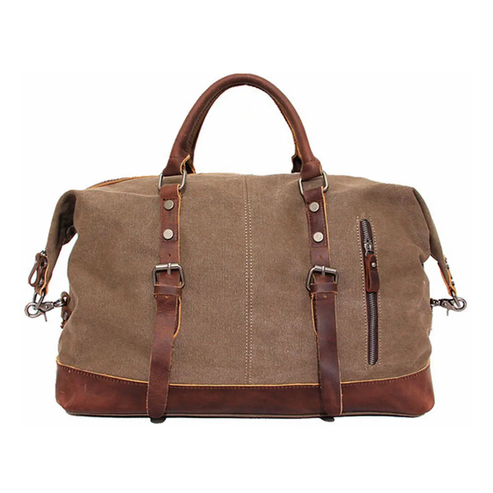RockCow Canvas Mens Weekend Bag, Mens Duffle Bags, Gym Bag