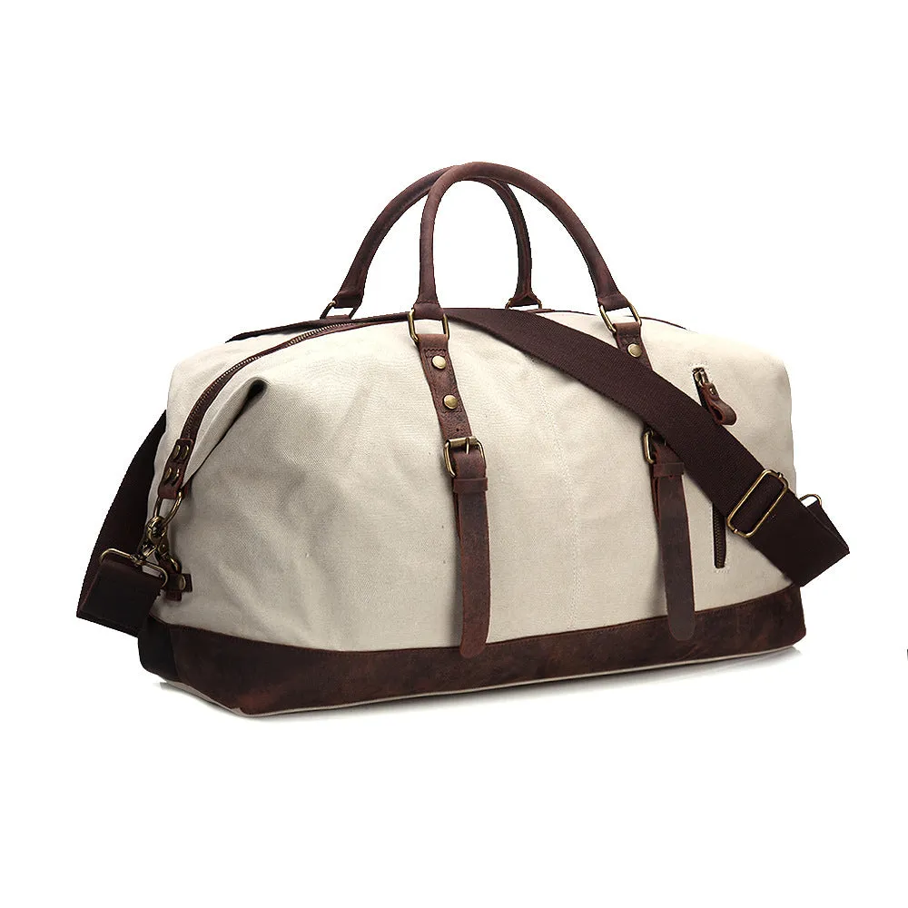 RockCow Canvas Mens Weekend Bag, Mens Duffle Bags, Gym Bag