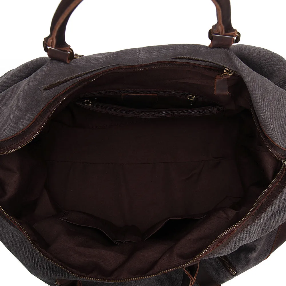 RockCow Canvas Mens Weekend Bag, Mens Duffle Bags, Gym Bag