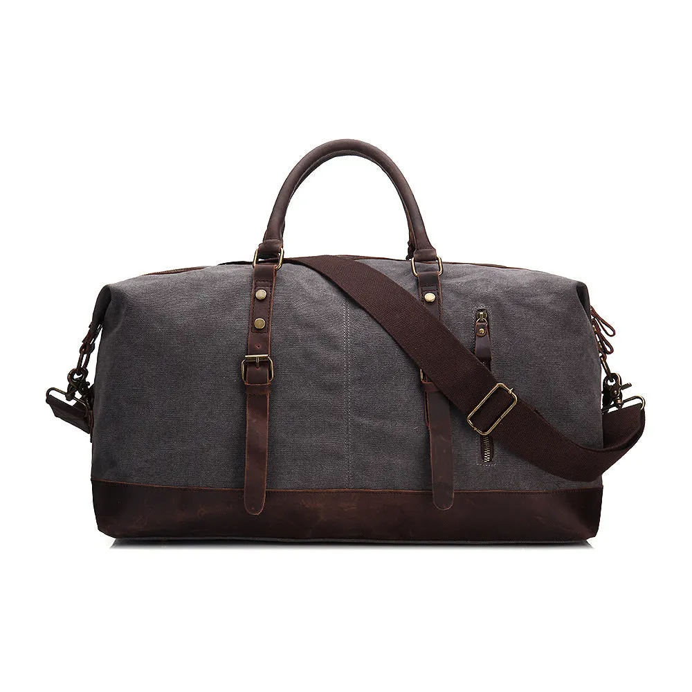RockCow Canvas Mens Weekend Bag, Mens Duffle Bags, Gym Bag