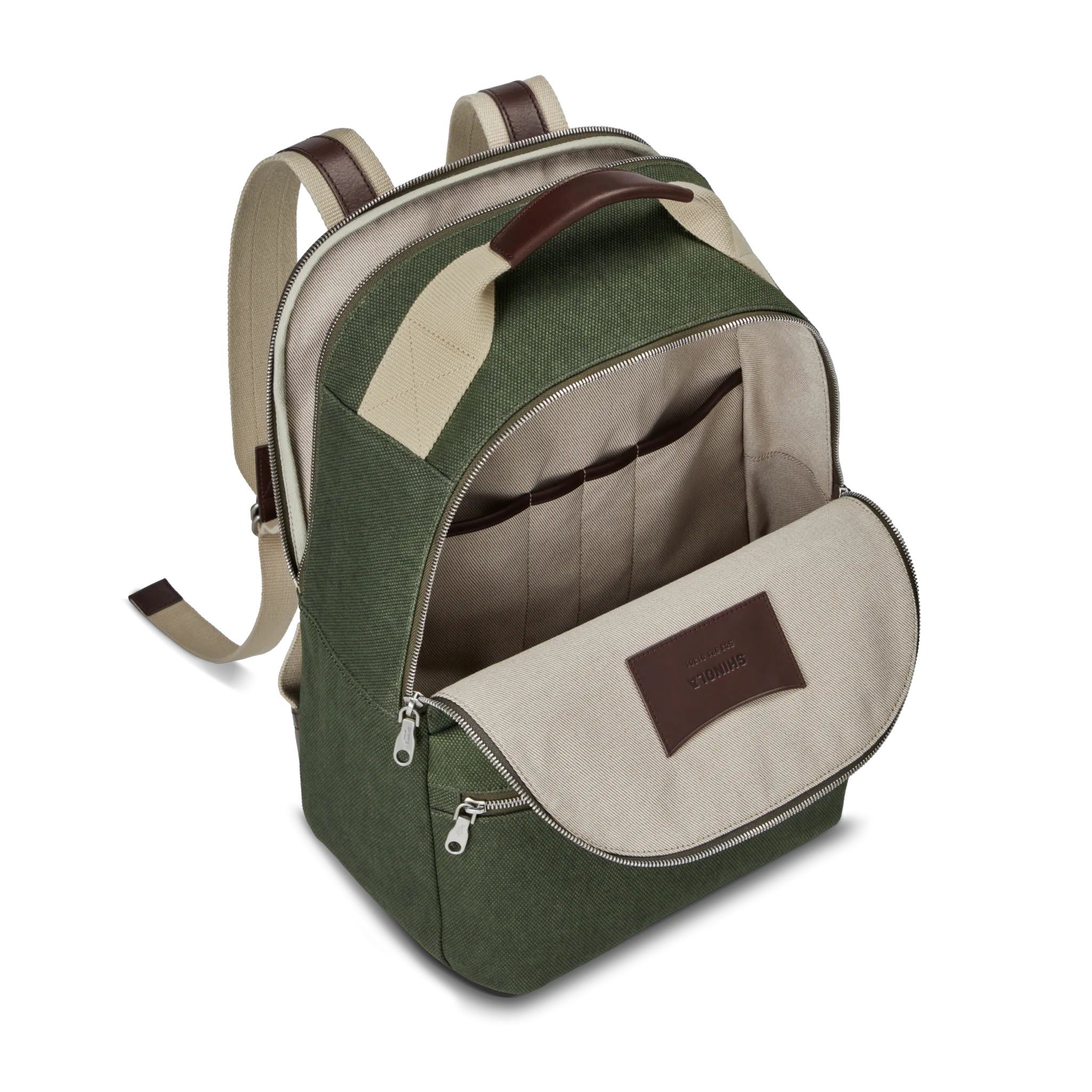 Runwell Canvas Backpack - Olive