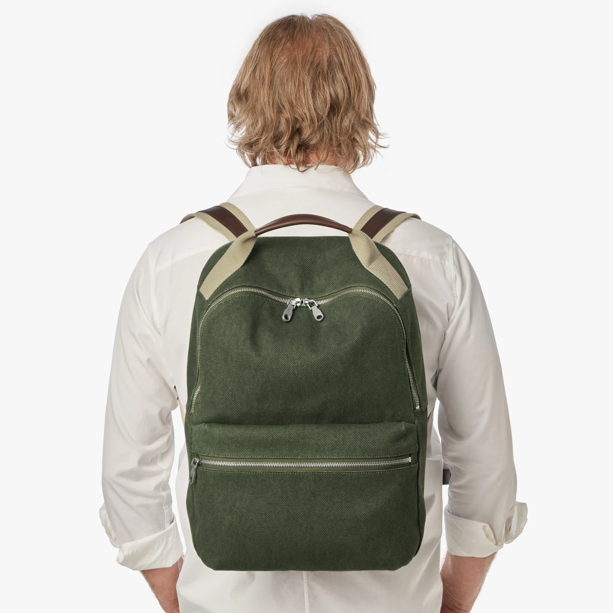 Runwell Canvas Backpack - Olive