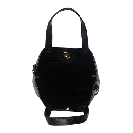 !SALE! Black Faux Leather NGIL Bucket Handbag