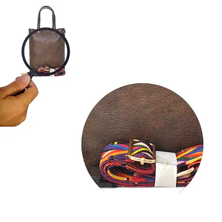 !SALE! Chocolate Brown Faux Leather NGIL Bucket Handbag