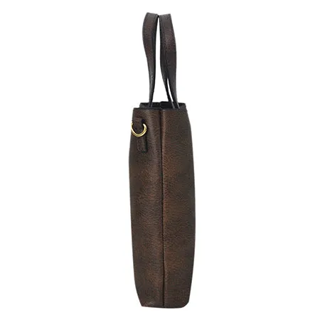 !SALE! Chocolate Brown Faux Leather NGIL Bucket Handbag
